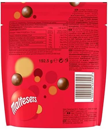  G n rique MALTESERS - Crunchy milk chocolate balls filled with malted milk 192g - Crunchy malty pleasure in one bite - Chocolate confectionery. - Pack of 4 - Sold as a set - Buy Online on GoSupps.com