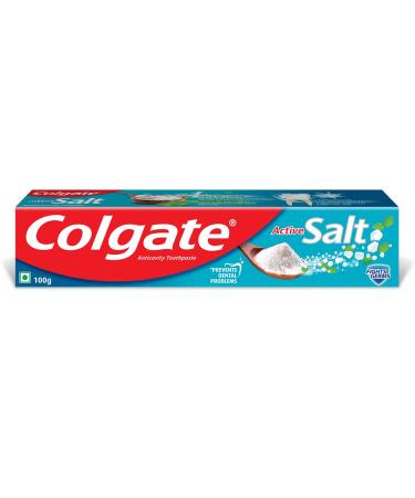 Colgate Toothpaste Active Salt - 100 G (Salt) - Freshening Plaque Bad Breath(3.5 Ounce)