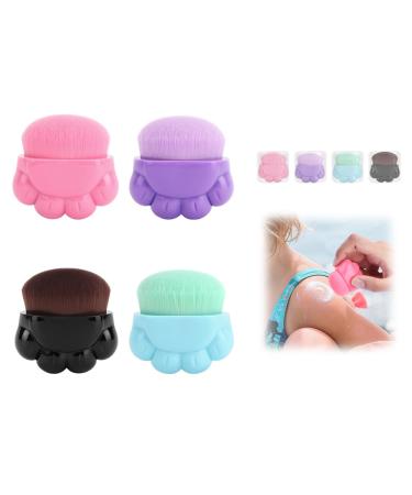 WALLFID 4PCS Sunscreen Applicator for Kids Sunscreen Brush with Protective Case Sun Lotion Applicator with Protective Caps Perfect for Sun Cream Application