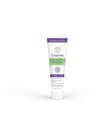 Capsiva Arthritis Pain Relief Topical 3oz Tube for Your Hands Neck Back Joints Non-Greasy No Burn Odor Free Homeopathic Active Ingredients Contains Capsaicin & Arnica Absorbs Fast Gel Tube 3 Ounce (Pack of 1)