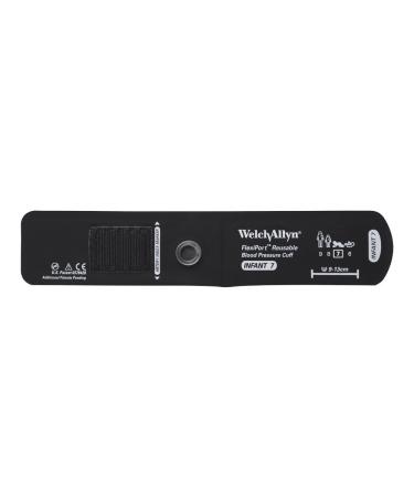 Welch Allyn REUSE-07 FlexiPort Reuseable Blood Pressure Cuffs with No Tubes or Connector Raw Cuff Infant Size 7