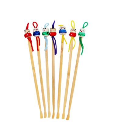 Lurrose 12pcs Wooden Ear Pick Wood Tools Ear Cleaners Metal Cleaner Cartoon Earwax Cleaner Ear Wax Removal Tool Spiral Ear Wax Removal Bamboo Hanging Ear Cleaner Wooden Ear Picker Metal