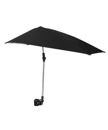 Sport-Brella Versa-Brella SPF 50+ Adjustable Umbrella with Universal Clamp Regular Black