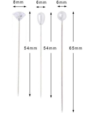 400 Pcs Mixed Bouquet Pins - Pearl & Crystal Head Corsage Pins for Dressmaking & Flower Decoration - Buy Online on GoSupps.com