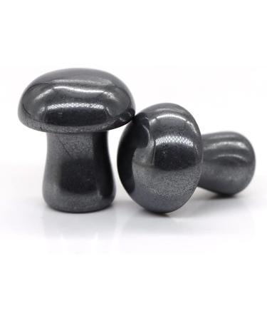 Natural Crystal Rough 0.7" Mini Mushroom Stone Carved Natural Quartz Crystal Statue Decor Gift Black - Buy Online on GoSupps.com