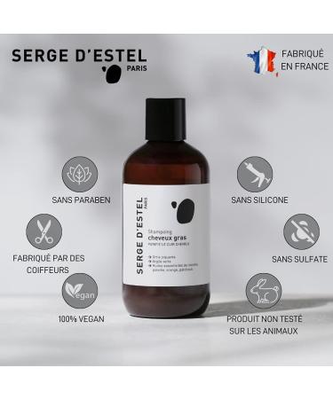 SERGE D'ESTEL PARIS Purifying Shampoo for Oily Hair 250ml Regulates and Balances Excess Sebum Provides Lightness Shine and Volume 100% Vegan Formula Made in Paris - Buy Online on GoSupps.com