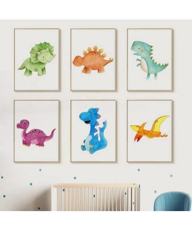lulupila Pictures for children's room decorative poster baby room living room A4 children's poster children's pictures animal motifs forest animals for children boys and girls set of 6 - V23