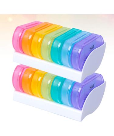 DOITOOL Travel Pill Box 2 Pack - Portable & Colorful Mini Medicine Boxes for Easy Travel Storage - Buy Online on GoSupps.com