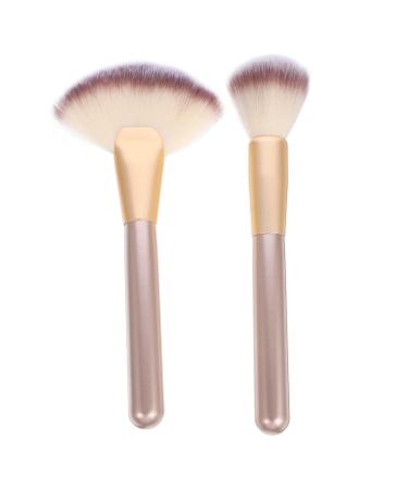 FRCOLOR 3 Sets Makeup Brush Facial Sponges Facial Fan Face Highlighter Makeup Highlighter Face Fan Facial Makeup Brush Cosmetic Woman Corrugated Silk Nylon Wool Multipurpose
