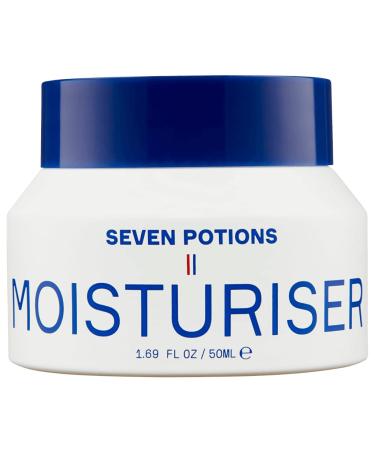 SEVEN POTIONS Anti Ageing Moisturizer for Men 1.69 FL OZ Fragrance Free Fast Absorbing Face Cream Helps Prevent Fine Lines and Wrinkles Hydrates Skin Natural Vegan Cruelty Free