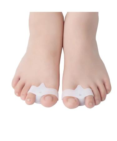 Yileegoo toe separator made of silicone hammer toe smooth iron for metatarsalgia claw toe osteotomy band (white unit size) unit size white