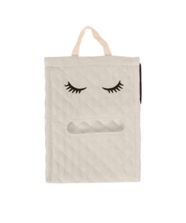Toilet Paper Roll | Cotton Cute Eyelash Shape Toilet Roll Holder | Toilet Paper Dispenser Box for Camping Bathroom RV Car Travel No Glue or Drill Needed Gray