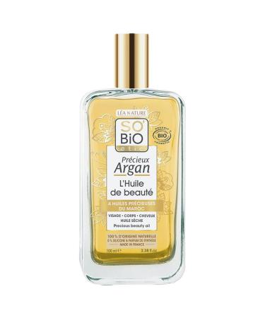 So bio tic Cosmetic oil valuable argan nourishing regenerating sublime face body and hair 100 natural origin made in France 100 ml