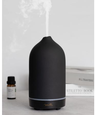 Wanlola 120ml Ceramic Essential Oil Diffuser for Aromatherapy - Waterless Auto-Off Function - Ideal for Home, Office, and Room - Black - Buy Online on GoSupps.com