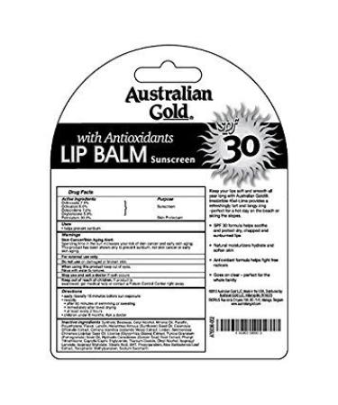 Australian Gold Lip Balm SPF 30 - Moisturizing Protection for Lips | 4.2g - Buy Online Internationally - Buy Online on GoSupps.com