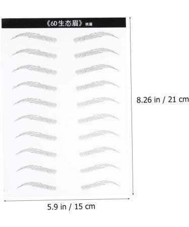 Balacoo 2 Pairs Waterproof Makeup Water-based Eye Brow Stickers Eyebrow Stickers 3d Water Proof Makeup Tools - Buy Online on GoSupps.com