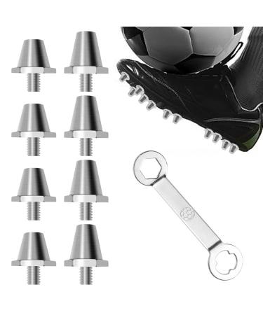 Caredgo 16 pieces M5 replacement tunnels for soccer shoes 11mm/13mm replacement spikes athletics spikes replacement nails football studs with spike wrench for track shoes long jumping walk hiking