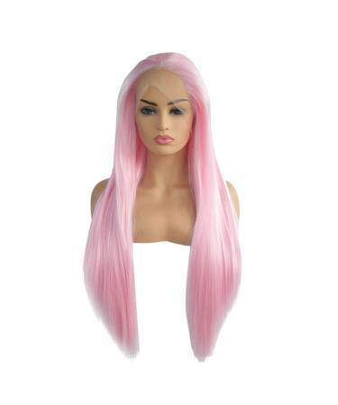 Wig Ladies Long Hair Pink White Brazilian Straight Women Curly Party Hair 50s 60s 70s 80s