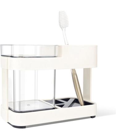 Toothbrush & Toothpaste Stand Holder - Bathroom Storage for Electric Brushes & Toothpaste - 5 Cup Organizer - Buy Online on GoSupps.com