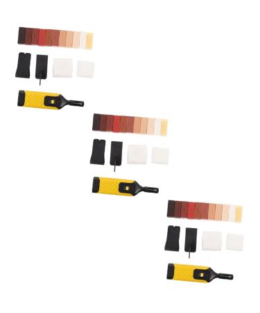 FOMIYES 3 Sets Floor Repair Tools Wood Restorer Wood Color Wax Floor Gap Repairing Supplies Gap Restorer Tool Floor Gap Repairing Tool Scratch Repair Kit Suite Plastic Keel
