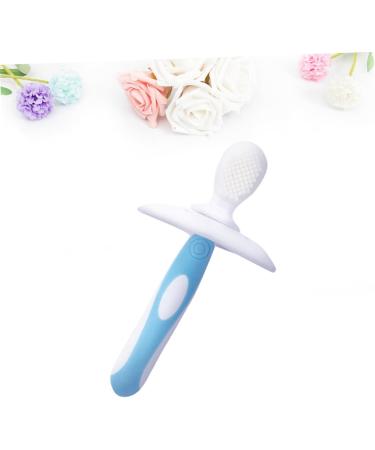 iPetBoom Silicone Baby Toothbrush - Soft Finger Toothbrush for Infants with Case | Ideal First Toothbrush for Babies - 1 Pack in Blue - Buy Online on GoSupps.com
