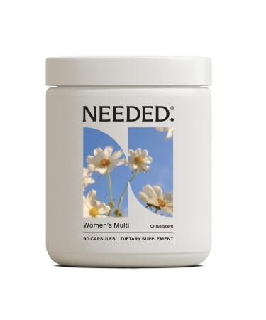 Needed. Multivitamin for Women with 23 Vitamins Minerals and Antioxidants - Daily Womens Multivitamin - Vitamin B12 B6 D3 Choline Calcium Biotin Magnesium Folate and More Citrus Scent Insert Citrus Insert 90 Count