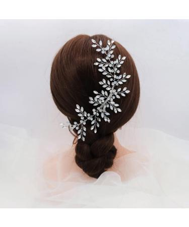 Bride Wedding Hair Comb Hair Accessories with Crystal Bridal Side Combs Headpiece for Women and Girls Bridal Headpiece - Buy Online on GoSupps.com