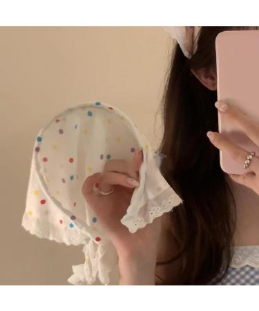 hgnxa Lace Headscarf Girl Headband Elegant Hair Scarf Bandanas Headpiece Lace Hairband Women Photo Headwrap Head Covering Dot White - Buy Online on GoSupps.com
