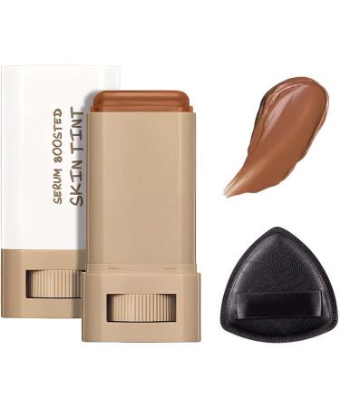 1 Pi ce B ton de fond de teint avec 1 houppette noire triangulaire s rum boosted Skin Tint Balm - Fond de teint hydratant solide - Buy Online on GoSupps.com