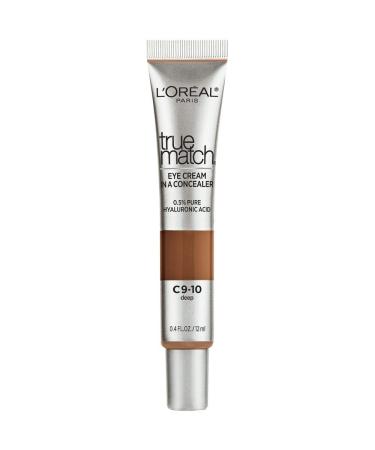 L Or al Paris True Match Eye Cream in a Concealer 0.5% hyaluronic acid Deep C9-10 0.4 fl. oz.