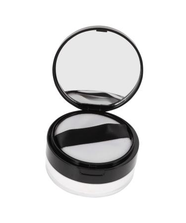 VINTORKY Powder Puff Holder Case with Puff Loose Containers Travel Cosmetic Containers Makeup Puff Pot Black