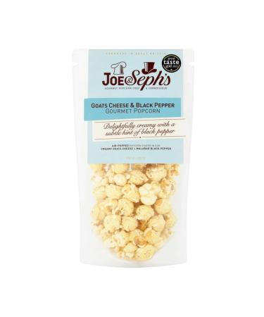 Joe and Sephs Goats Cheese and Black Pepper Popcorn 90 g (Pack of 3)