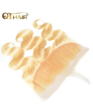 QTHAIR 12A #613 Russian Blonde Lace Frontal 16in - 100% Human Hair Body Wave for Black Women - Buy Online on GoSupps.com