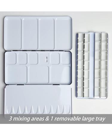 Large Empty Watercolor Tins Palette Paint Case with 28 Full Pans - Metal Tin Watercolor Palette Box - Buy Online on GoSupps.com