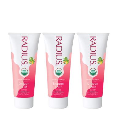 Organic Kids Toothpaste 3oz Pack of 3 - Dragon Fruit Flavor | Non-Toxic, Chemical-Free, Gluten-Free | Improves Gum Health for Children 6 Months - Buy Online on GoSupps.com