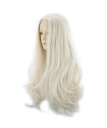 BGHJUE Blonde Lace Front Wig - 26-Inch Silk Straight Heat Resistant Synthetic Wig for Women - Glueless & Stylish - Buy Online on GoSupps.com