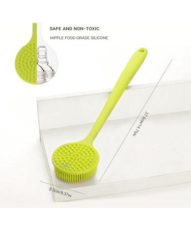 Stylenbest Silicone Bathing Brush - Long Handle Double-Sided Shower Brush for Men & Women - Perfect for Bathing & Exfoliating - Buy Online on GoSupps.com