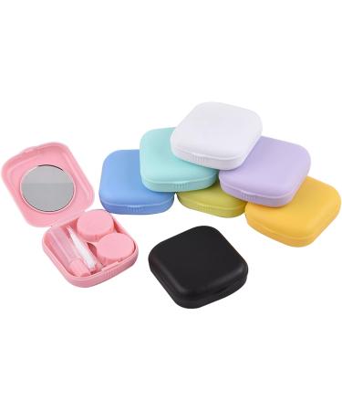Laurag Candy-Colored Portable Contact Lens Container with Tweezers & Suction Rod - Easy Small Matte Finish for International Shipping - Buy Online on GoSupps.com