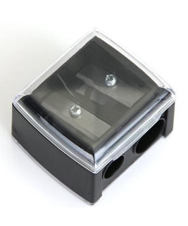 Eyeliner Sharpener Makeup Pencil Sharpener Dual Holes Eye Pencil Sharpener with Cover Portable Cosmetic Pencil Sharpeners for Eyebrow Eyeliner Pencil Makeup Tools