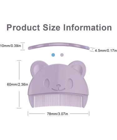 Eihi Baby Hair Brush & Comb Set for Milk Scab - Soft Teeth Newborn Hair Care (Purple Blue) - Buy Online on GoSupps.com
