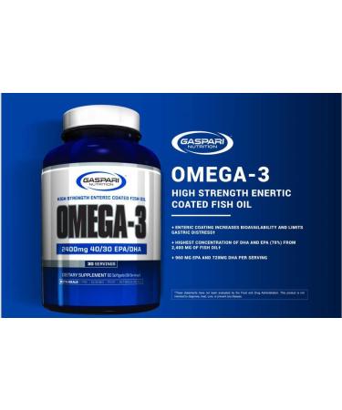 Gaspari Nutrition Omega-3 2400 mg | 60 Softgels for Heart Health & Joint Support - Buy Online on GoSupps.com