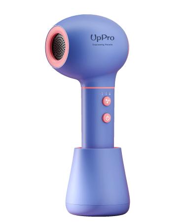 UpPro Cordless Gentle Low Heat/Speed Baby Hair Dryer for Infant  Mini Hair Dryer for Toddler  Baby Butt Blow Dryer for Diaper Rash Prevention  Suits Thin Hair Better(0-3Y Lavender Blue)