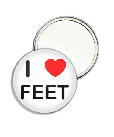I Love Feet - 55mm Round Compact Mirror