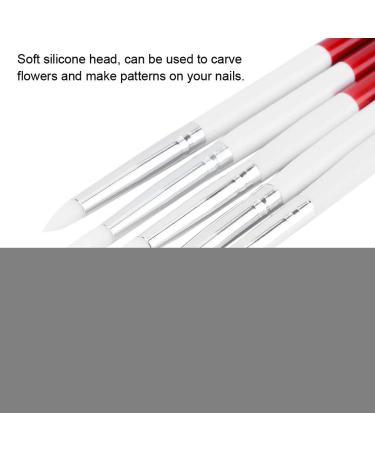 Buy Dekaim Nail Art Pens Set - 5pcs Red & White Silicone Dotting Tools for Perfect Manicure | International Shipping - Buy Online on GoSupps.com