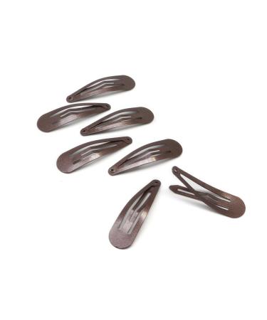 Dofash 20Pcs 5CM Metal Brown Snap Hair Clips for Women - Small Hair Barrettes for Thick Hair - Hair Accessories (Brown) - Buy Online on GoSupps.com