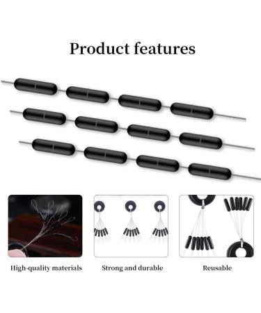 Symphony Angel Bobber Stopper - 300 Pieces 50 Sets | Black Rubber Pearls for Fishing Swimmers | Small Size (0.15-0.24mm Line Diameter) - Buy Online on GoSupps.com