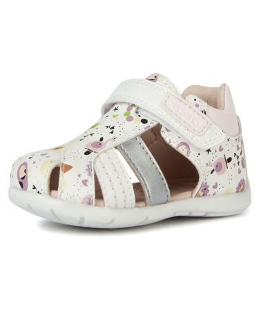 Geox Baby Girl's B Elthan Sandal 3.5 UK Child White Lt Rose