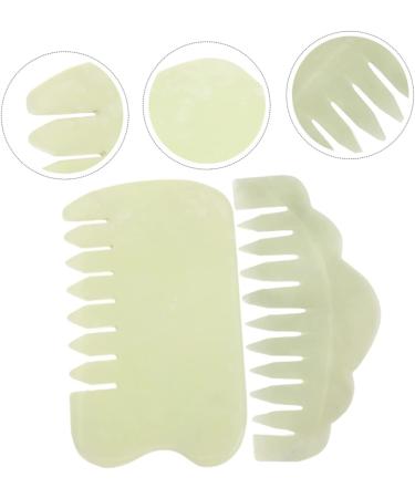 JECOMPRIS Jade Gua Sha Massage Device - Scalp Massager & Trigger Point Tool | Compact Hair Combs from Xiuyu China - Buy Online on GoSupps.com