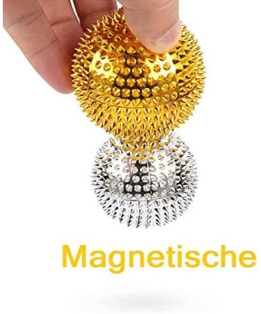 Chi Enterprise Magnetic Massage Balls - Acupressure Therapy Fascia Balls (2 Gold Hedgehog Balls 55mm 474 Needles) - International Shipping Available - Buy Online on GoSupps.com