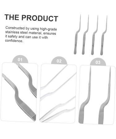 Set of 12 Stainless Steel & Ceramic Tweezers | Ear Cleaning Tool Kit for Plants & Ent | Practical Ear Cleaners | 16X1.5X1.3CMx3pcs - Buy Online on GoSupps.com